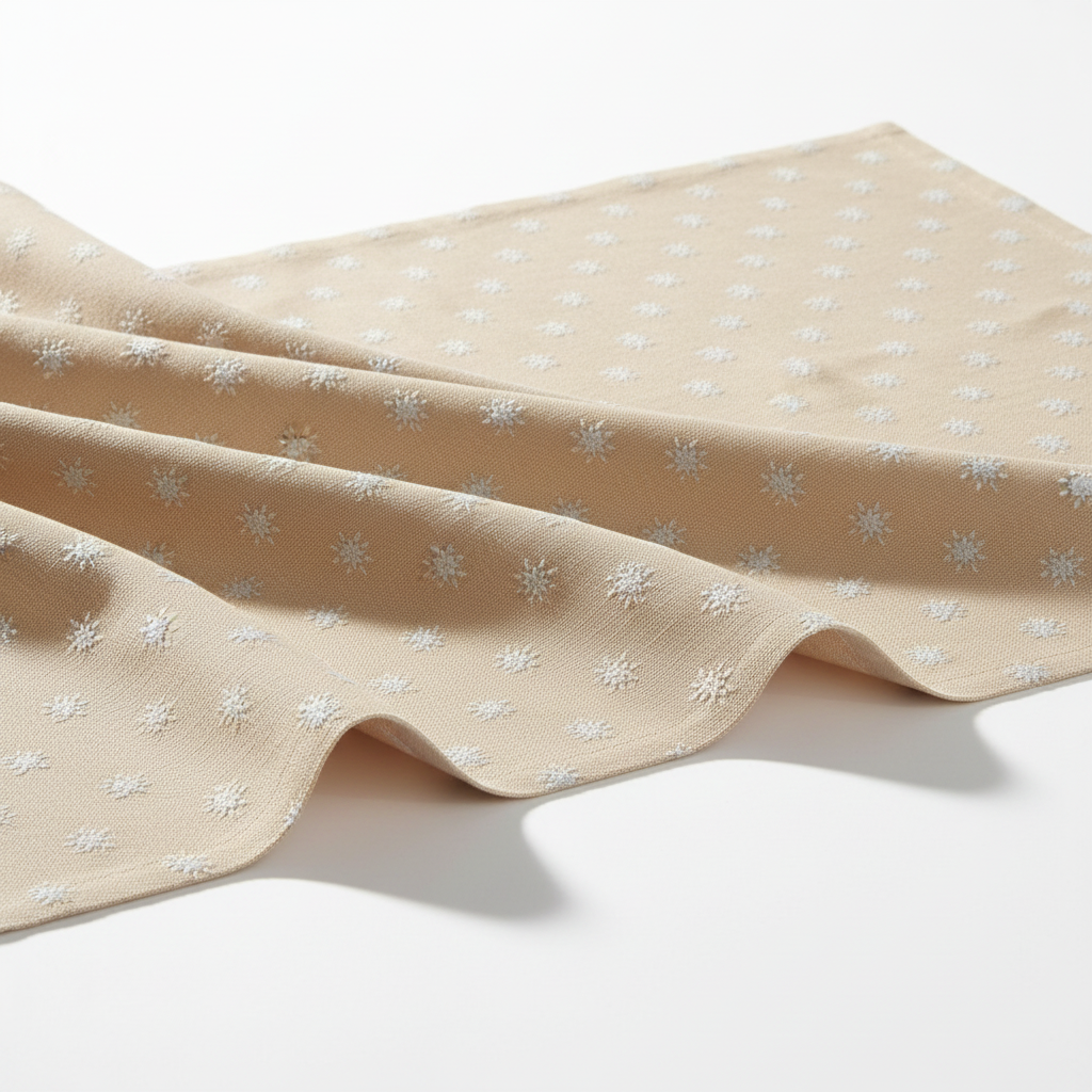Carmon's Quilt Shop Robert Kaufman Light As Air cream cotton quilting fabric with delicate white floral pattern