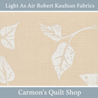 Carmon's Quilt Shop Light As Air cream cotton quilting fabric with white leaf pattern by Robert Kaufman