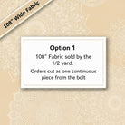 Carmon's Quilt Shop Dancing Doilies natural 108 inch wide backing fabric with elegant decorative pattern