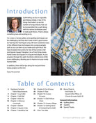 Carmon's Quilt Shop Daydream Sampler quilt pattern book page showing a blue and yellow pieced quilt and introduction