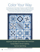 Carmon's Quilt Shop Daydream Sampler quilt pattern featuring blue and white pieced blocks in a vintage china style