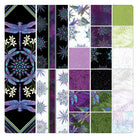 Carmon's Quilt Shop Dragonfly Wonder cotton fabric featuring plum and white dragonfly and mandala stripe patterns