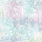 Carmon's Quilt Shop Dragonfly Wonder cotton fabric featuring a blue and purple abstract geometric dragonfly wing pattern.