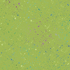 Carmon's Quilt Shop Dragonfly Wonder cotton fabric with lime green background and multi-colored paint splatter pattern