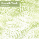 Carmon's Quilt Shop Dragonfly Wonder green cotton fabric with abstract nature-inspired patterns by Benartex