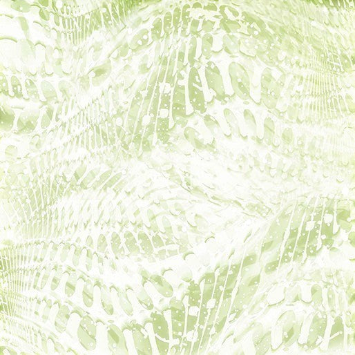 Carmon's Quilt Shop Dragonfly Wonder cotton fabric with abstract light green and white dragonfly wing patterns
