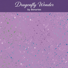 Carmon's Quilt Shop Dragonfly Wonder lavender fabric with speckled paint splatter pattern by Benartex