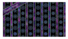 Carmon's Quilt Shop Dragonfly Wonder stripe quilting cotton fabric featuring plum and black floral mandala patterns.