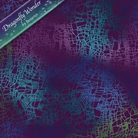 Carmon's Quilt Shop Dragonfly Wonder plum purple cotton fabric with teal and green rippling wave texture pattern