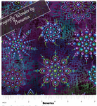 Carmon's Quilt Shop Dragonfly Wonder Cirrus cotton fabric featuring plum and multi-colored beaded medallion patterns