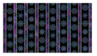Carmon's Quilt Shop Dragonfly Wonder stripe quilting cotton fabric featuring plum and black floral mandala patterns.