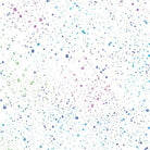 Carmon's Quilt Shop Dragonfly Wonder cotton fabric with a white background and multi-colored speckled print