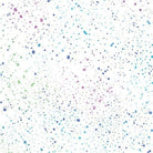 Carmon's Quilt Shop Dragonfly Wonder cotton fabric featuring a white background with multi-colored paint splatter print