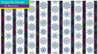 Carmon's Quilt Shop Dragonfly Wonder stripe quilting cotton fabric in white and plum with intricate mandala patterns.