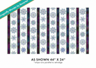 Carmon's Quilt Shop Dragonfly Wonder stripe quilting cotton fabric in white and plum with floral mandala patterns