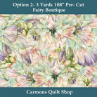 Carmon's Quilt Shop Fairy Boutique Make a Wish multi-colored 108-inch wide cotton quilt backing fabric