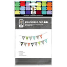 FIFA World Cup 2026 Bunting Kit from Carmon's Quilt Shop, featuring colorful pennants with graphics and patterns.