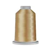 Carmon's Quilt Shop Glide 40wt trilobal polyester thread on a large king spool with a high-sheen gold finish.