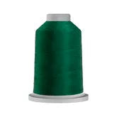 Carmon's Quilt Shop Glide 40wt trilobal polyester thread on a large green king spool for quilting and embroidery.