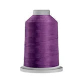 Carmon's Quilt Shop Glide 40wt purple trilobal polyester thread on a 5,500-yard king spool for quilting and sewing.
