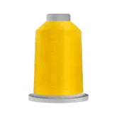 Carmon's Quilt Shop Glide 40wt yellow trilobal polyester thread on a 5,500-yard king spool for quilting and sewing.