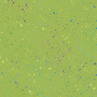Carmon's Quilt Shop Dragonfly Wonder cotton fabric featuring a lime green background with purple and blue speckles