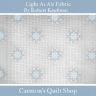 Carmon's Quilt Shop Light As Air grey 100% cotton quilting fabric with a delicate floral pattern