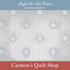 Carmon's Quilt Shop Robert Kaufman Light As Air grey 100% cotton quilting fabric with delicate floral pattern.