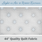 Carmon's Quilt Shop Robert Kaufman Light As Air grey 100% cotton quilting fabric with a delicate floral pattern.