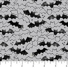 Carmon's Quilt Shop FIGO Fabrics Sweet Treat quilting cotton featuring black and gray bats on a light gray background