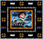 Carmon's Quilt Shop Harry Potter themed quilt pattern featuring characters and Hogwarts castle. Finished size 87.5" x 79.5".