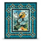 Carmon's Quilt Shop Harvest Moon Quilt Kit featuring crows, pumpkins, and a full moon. 100% cotton.