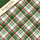 Carmon's Quilt Shop Heartland Holiday green plaid quilting cotton fabric with white and red accent lines