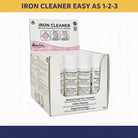 Carmon's Quilt Shop HTL iron soleplate cleaner sticks in a retail display box for removing stains and residue
