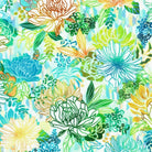 Carmon's Quilt Shop Jungle Wide Fabric, 108" 100% cotton, Fiesta color, abstract floral and geometric print.