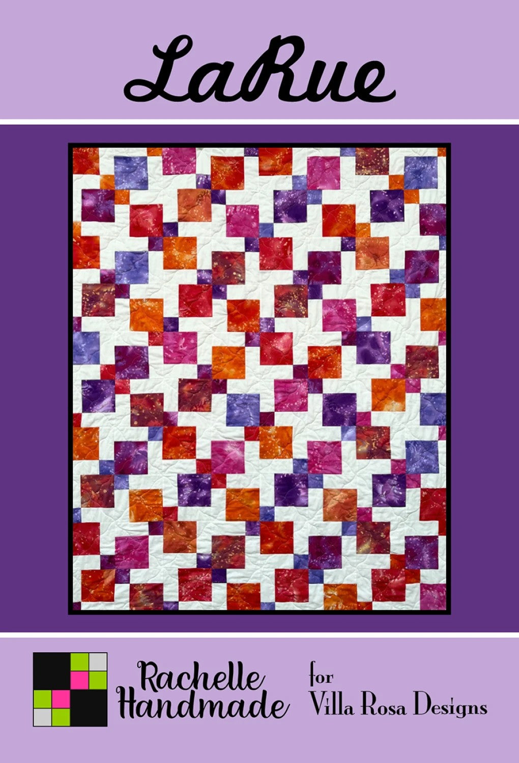 Carmon's Quilt Shop LaRue quilt pattern by Rachelle Craig for Villa Rosa Designs featuring a disappearing nine-patch
