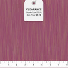 Carmon's Quilt Shop lavender space dye woven fabric with vertical textured pattern on a measuring grid background