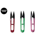 Carmon's Quilt Shop LDH Thread Snips XL in assorted red, green, and pink colors for precision sewing and quilting