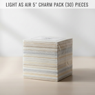 Carmon's Quilt Shop Light As Air 5-inch charm pack featuring a stack of 100% cotton floral quilting fabric squares.