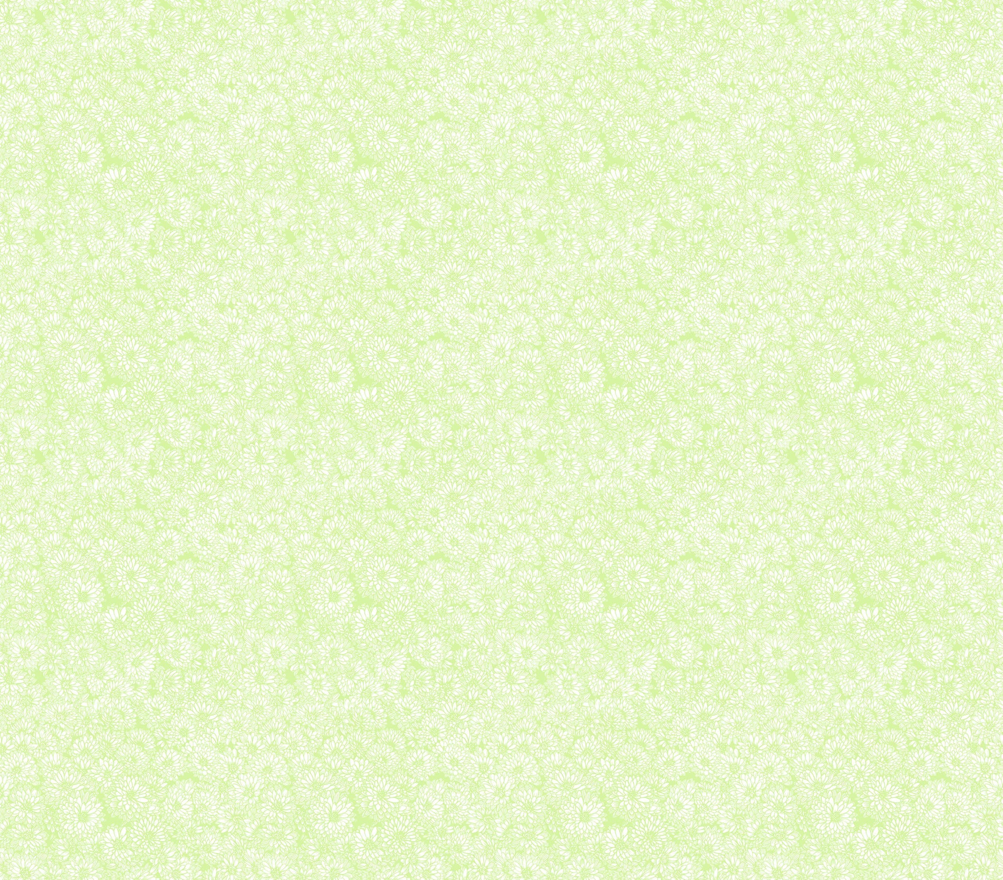 Carmon's Quilt Shop light green cotton fabric with a delicate white floral print for the Main Street quilt kit