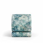 Carmon's Quilt Shop Northcott Smooth Sailing marble pattern wide backing cotton fabric in teal, blue, and white.