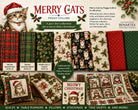 Carmon's Quilt Shop Merry Cats fabric collection by Benartex featuring holly, cats, and tartan Christmas patterns