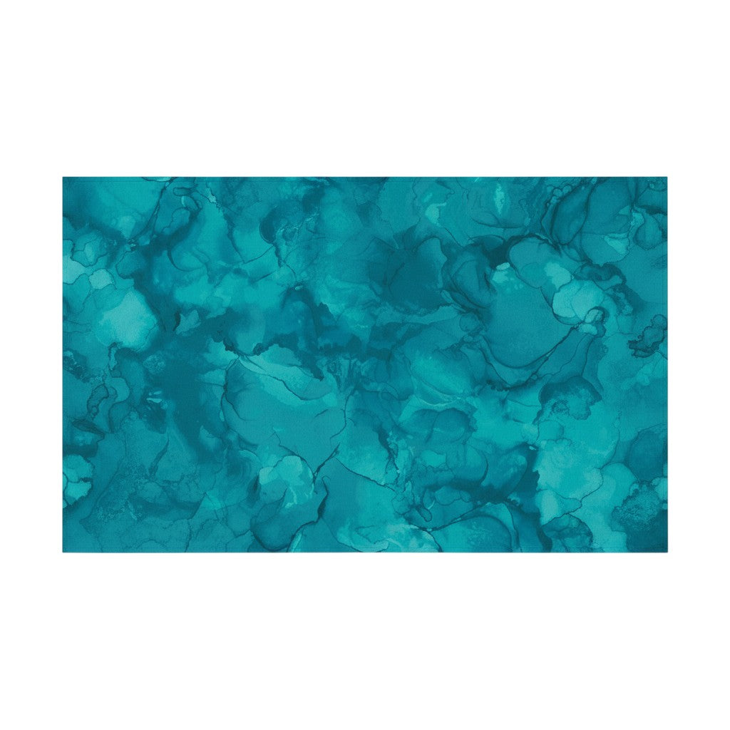 Carmon's Quilt Shop Mirage Adriatic blue abstract watercolor 100% cotton fabric. Ideal for quilting.