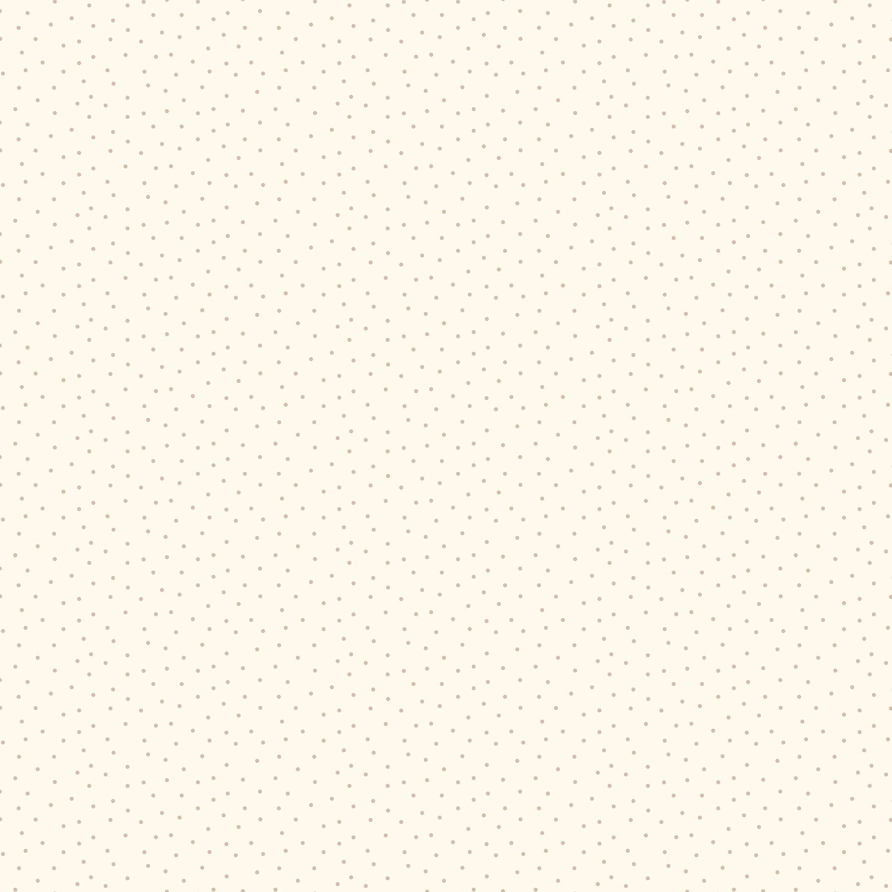 Carmon's Quilt Shop Figo Nest cotton fabric with tiny brown polka dots on a cream background
