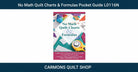 Carmon's Quilt Shop No Math Quilt Charts & Formulas pocket guide for easy fabric measurements and sewing calculations
