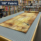 Carmon's Quilt Shop Panorama Carmel Wood 118 inch wide cotton backing fabric with a brown wood grain texture.