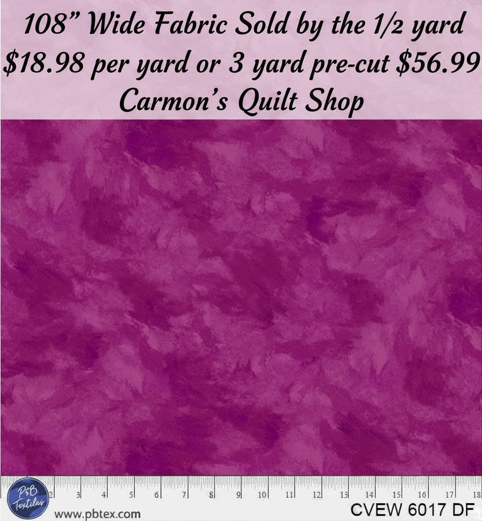 Carmon's Quilt Shop pink crushed velvet texture 108-inch wide cotton quilting fabric for quilt backing