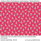 Carmon's Quilt Shop Quilting in Bloom cotton fabric with pink floral spot pattern by Lorelai Kuecker for Northcott