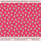 Carmon's Quilt Shop Quilting in Bloom cotton fabric featuring a pink floral spot design by Lorelai Kuecker for Northcott