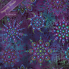 Carmon's Quilt Shop Benartex Dragonfly Wonder cotton fabric featuring plum and purple beaded medallion patterns.